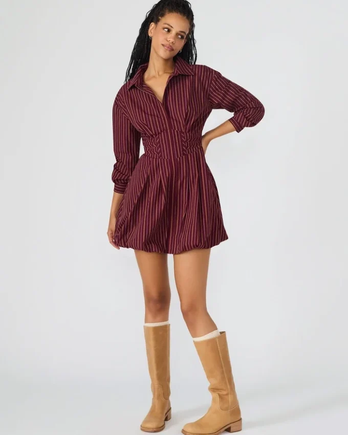 Vestido Arielle color vino