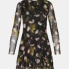 Vestido Bliss con estampado floral negro