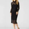Vestido de encaje con tachuelas Vivienne, negro Vestido de encaje con tachuelas Vivienne, negro