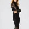 Vestido de encaje con tachuelas Vivienne, negro Vestido de encaje con tachuelas Vivienne, negro