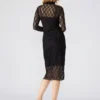 Vestido de encaje con tachuelas Vivienne, negro Vestido de encaje con tachuelas Vivienne, negro