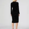 Vestido de terciopelo con tachuelas Hailee, negro Vestido de terciopelo con tachuelas Hailee, negro