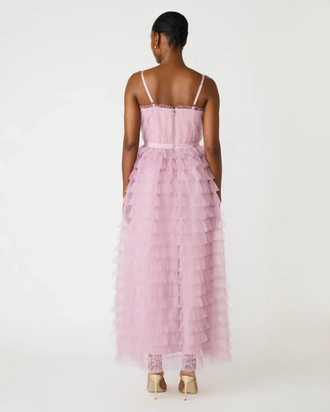 Vestido de tul en capas rosa amanecer Vestido de tul en capas rosa amanecer