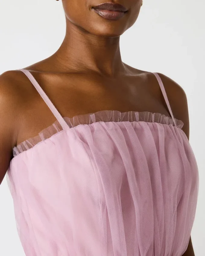 Vestido de tul en capas rosa amanecer Vestido de tul en capas rosa amanecer