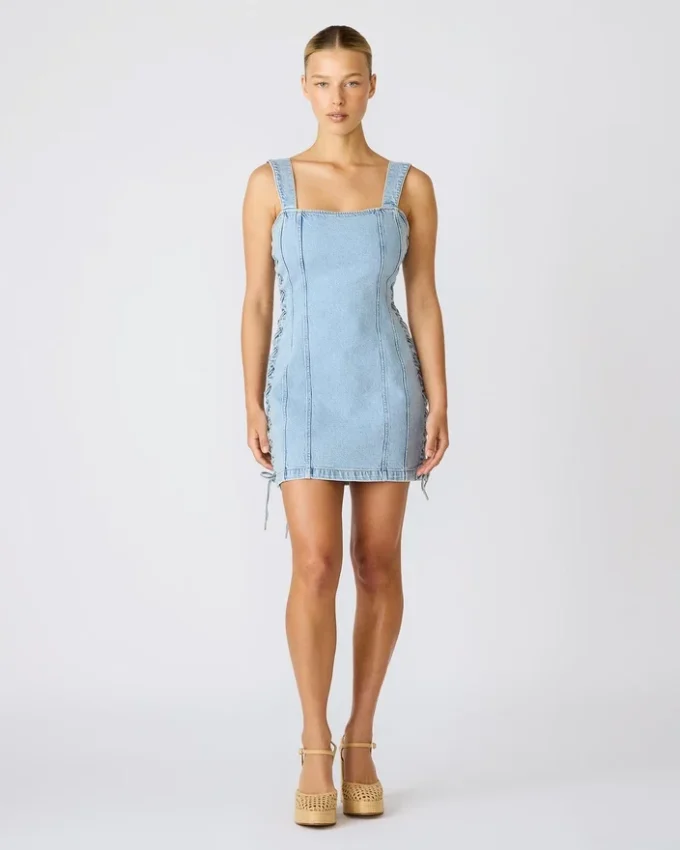 Vestido Gianka azul difuminado Vestido Gianka azul difuminado