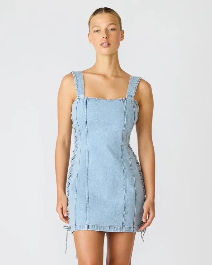 Vestido Gianka azul difuminado Vestido Gianka azul difuminado