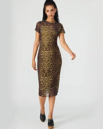 Vestido Hailee de manga corta con estampado Hot Spots