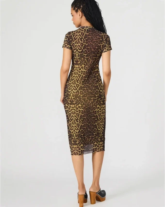 Vestido Hailee de manga corta con estampado Hot Spots Vestido Hailee de manga corta con estampado Hot Spots