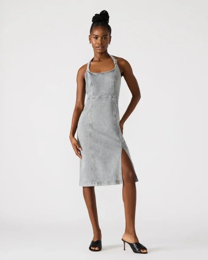 Vestido vaquero Gia gris claro Vestido vaquero Gia gris claro